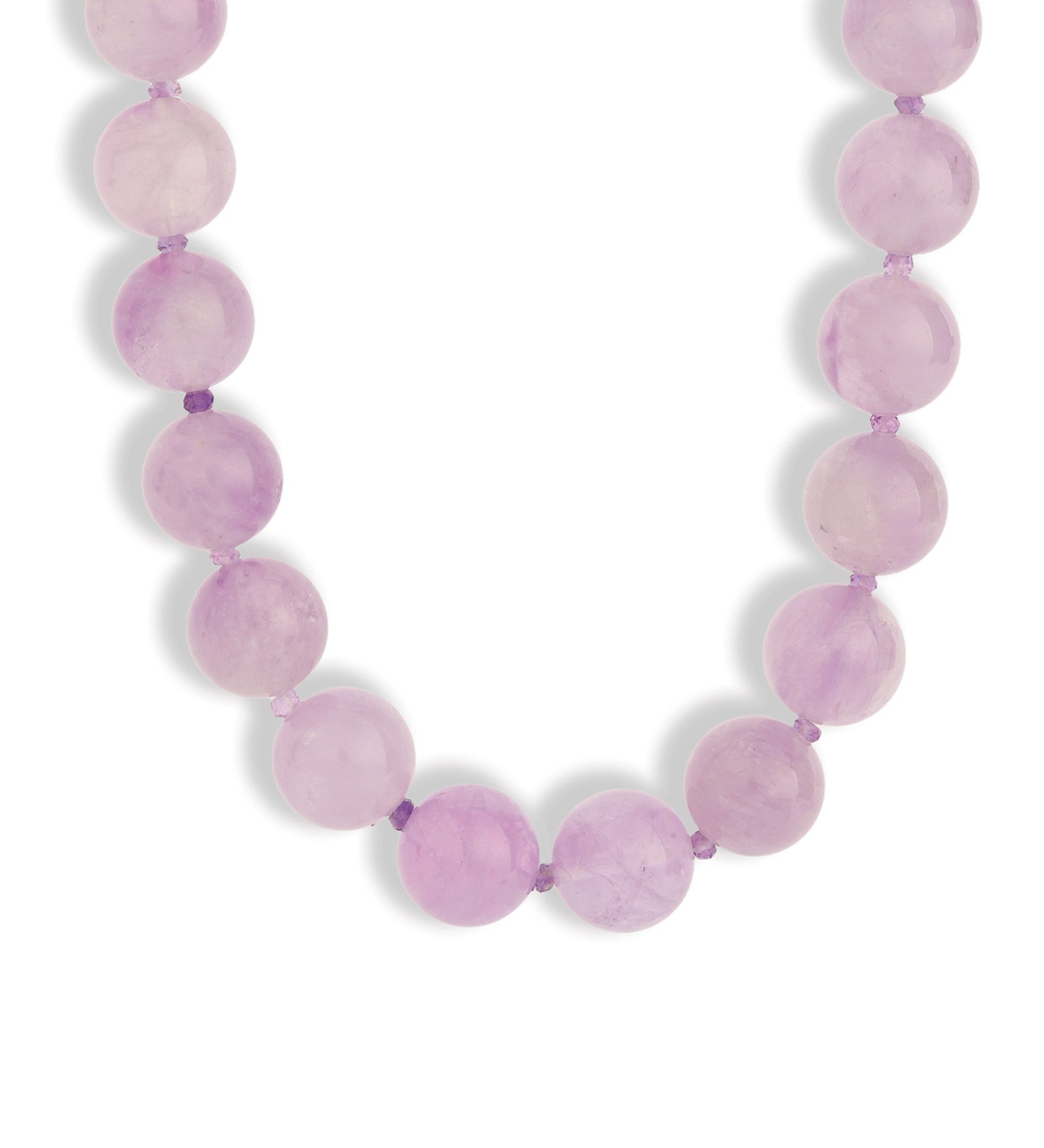 Lunita Luz-Mixed Shape Chunky Stone Necklace | 12mm-Necklaces-Silver, Light Amethyst, Amethyst-Blue Ruby Jewellery-Vancouver Canada