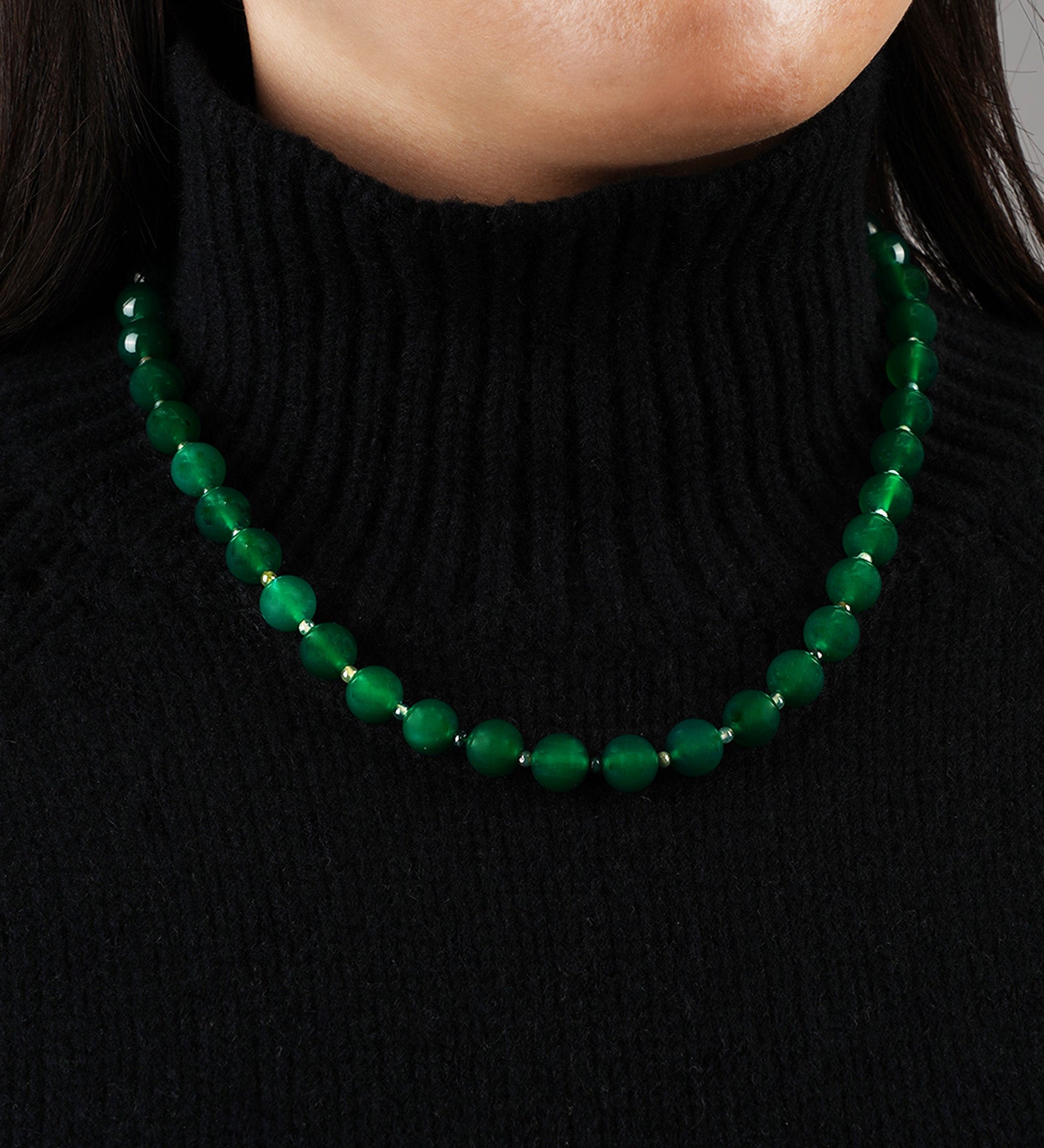 Lunita Luz-Mixed Shape Long Beaded Necklace | 10mm-Necklaces-Blue Ruby Jewellery-Vancouver Canada