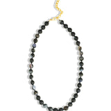 Lunita Luz-Faceted Mixed Shape Long Beaded Necklace | 10mm-Necklaces-Blue Ruby Jewellery-Vancouver Canada