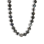 Lunita Luz-Faceted Mixed Shape Long Beaded Necklace | 10mm-Necklaces-Gold, Black Agate, Spinel-Blue Ruby Jewellery-Vancouver Canada