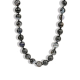 Lunita Luz-Faceted Mixed Shape Long Beaded Necklace | 10mm-Necklaces-Gold, Black Agate, Spinel-Blue Ruby Jewellery-Vancouver Canada