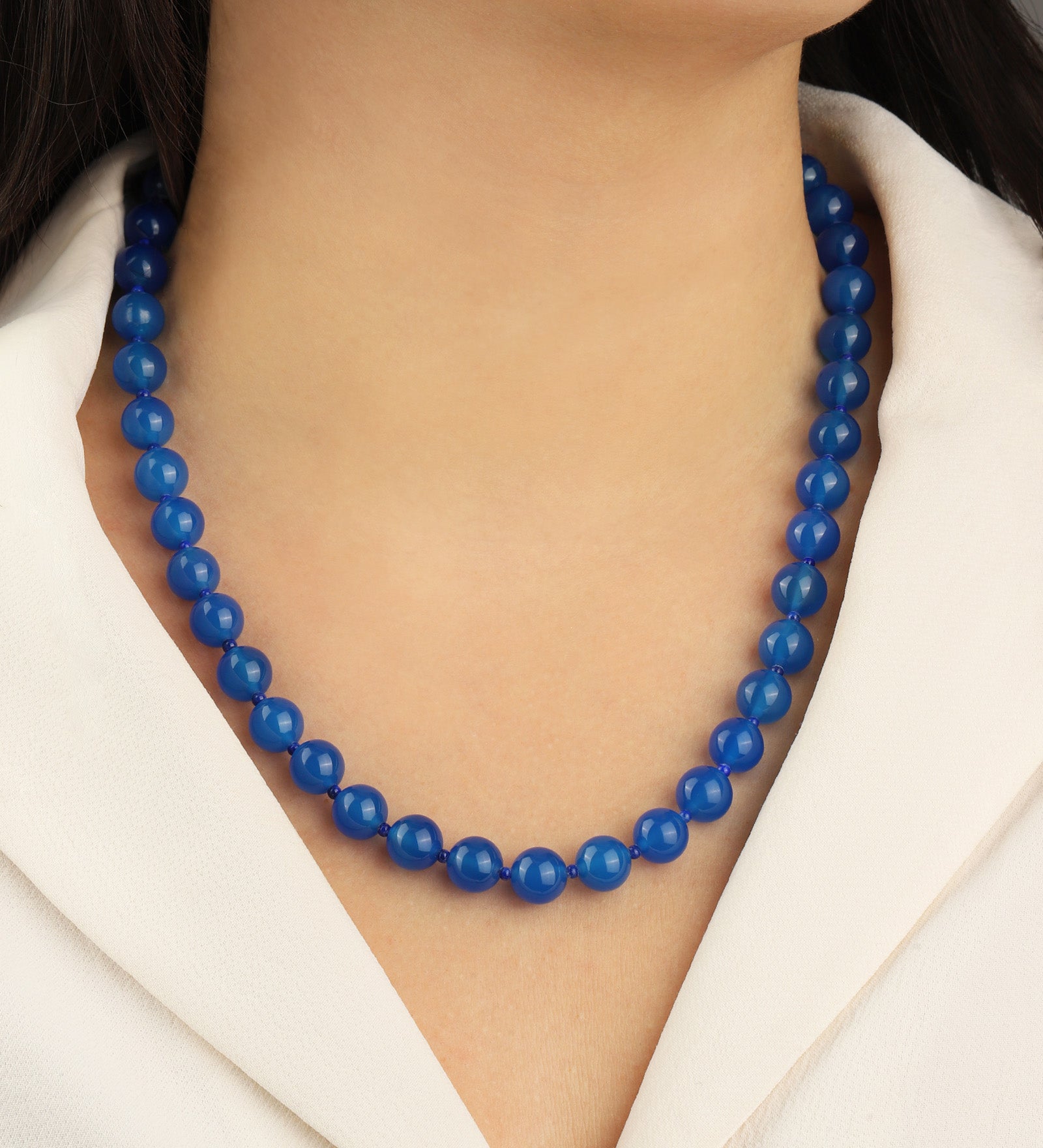 Lunita Luz-Mixed Shape Long Beaded Necklace | 10mm-Necklaces-Blue Ruby Jewellery-Vancouver Canada
