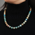 Lunita Luz-Faceted Mixed Stone Beaded Necklace | 10mm-Necklaces-Blue Ruby Jewellery-Vancouver Canada