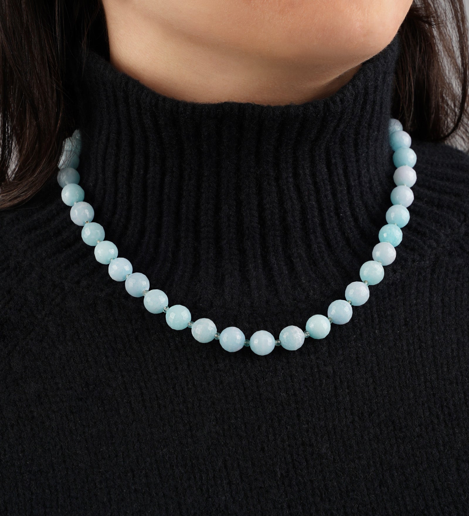 Lunita Luz-Faceted Mixed Stone Beaded Necklace | 10mm-Necklaces-Blue Ruby Jewellery-Vancouver Canada