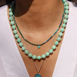 Lunita Luz-Faceted Mixed Shape Long Beaded Necklace | 10mm-Necklaces-Blue Ruby Jewellery-Vancouver Canada