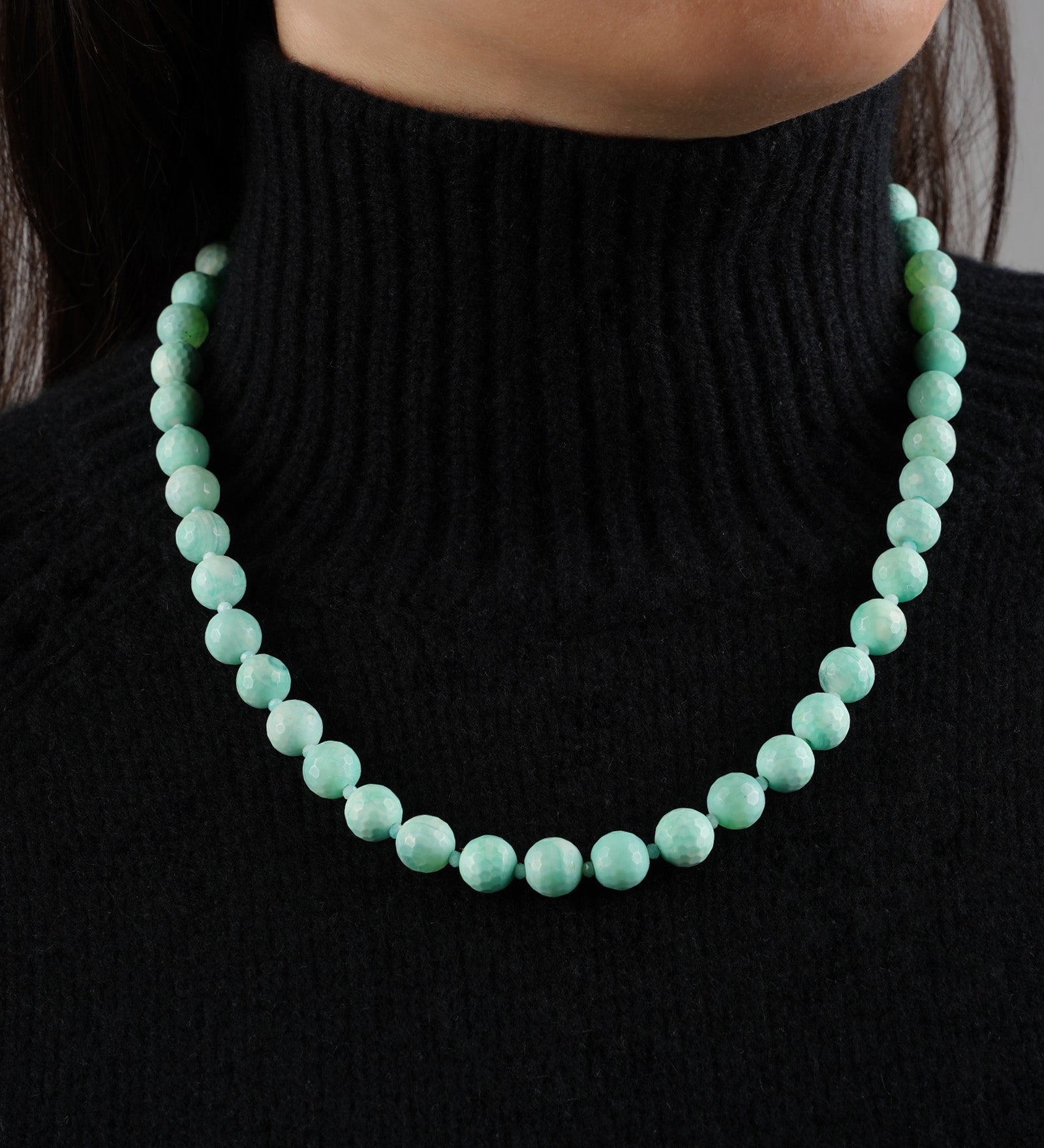 Lunita Luz-Faceted Mixed Stone Beaded Necklace | 10mm-Necklaces-Blue Ruby Jewellery-Vancouver Canada