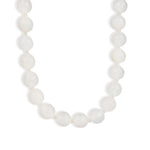 Faceted Mixed Stone Beaded Necklace | 10mm Gold, White Agate, Moonstone