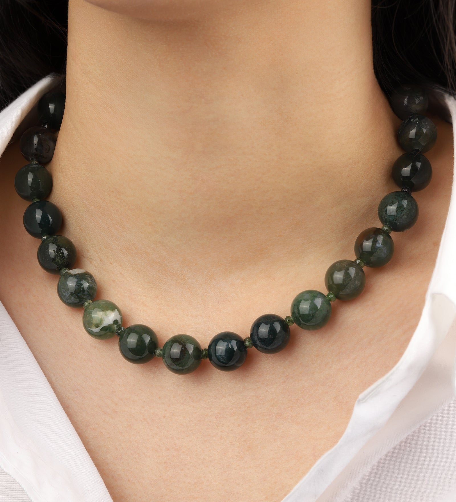 Lunita Luz-Mixed Shape Chunky Stone Necklace | 14mm-Necklaces-Blue Ruby Jewellery-Vancouver Canada