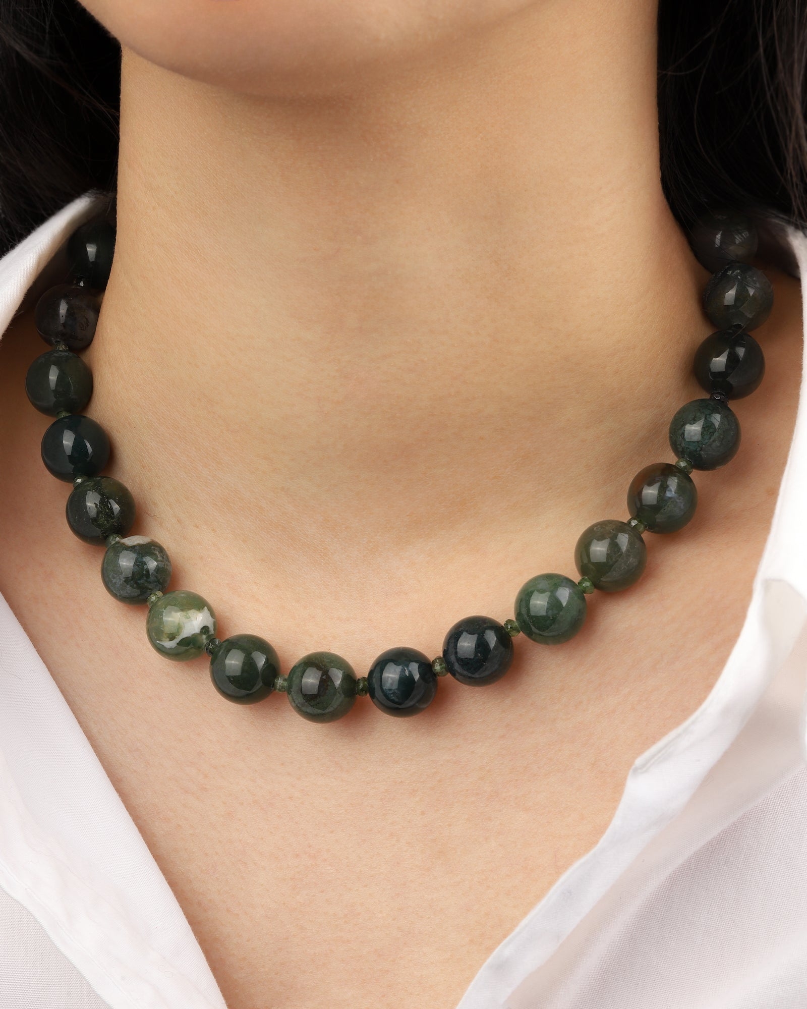 Lunita Luz-Mixed Shape Chunky Stone Necklace | 14mm-Necklaces-Blue Ruby Jewellery-Vancouver Canada