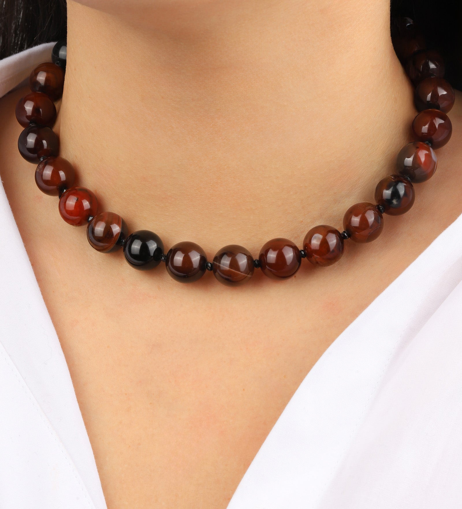 Lunita Luz-Mixed Shape Chunky Stone Necklace | 14mm-Necklaces-Blue Ruby Jewellery-Vancouver Canada