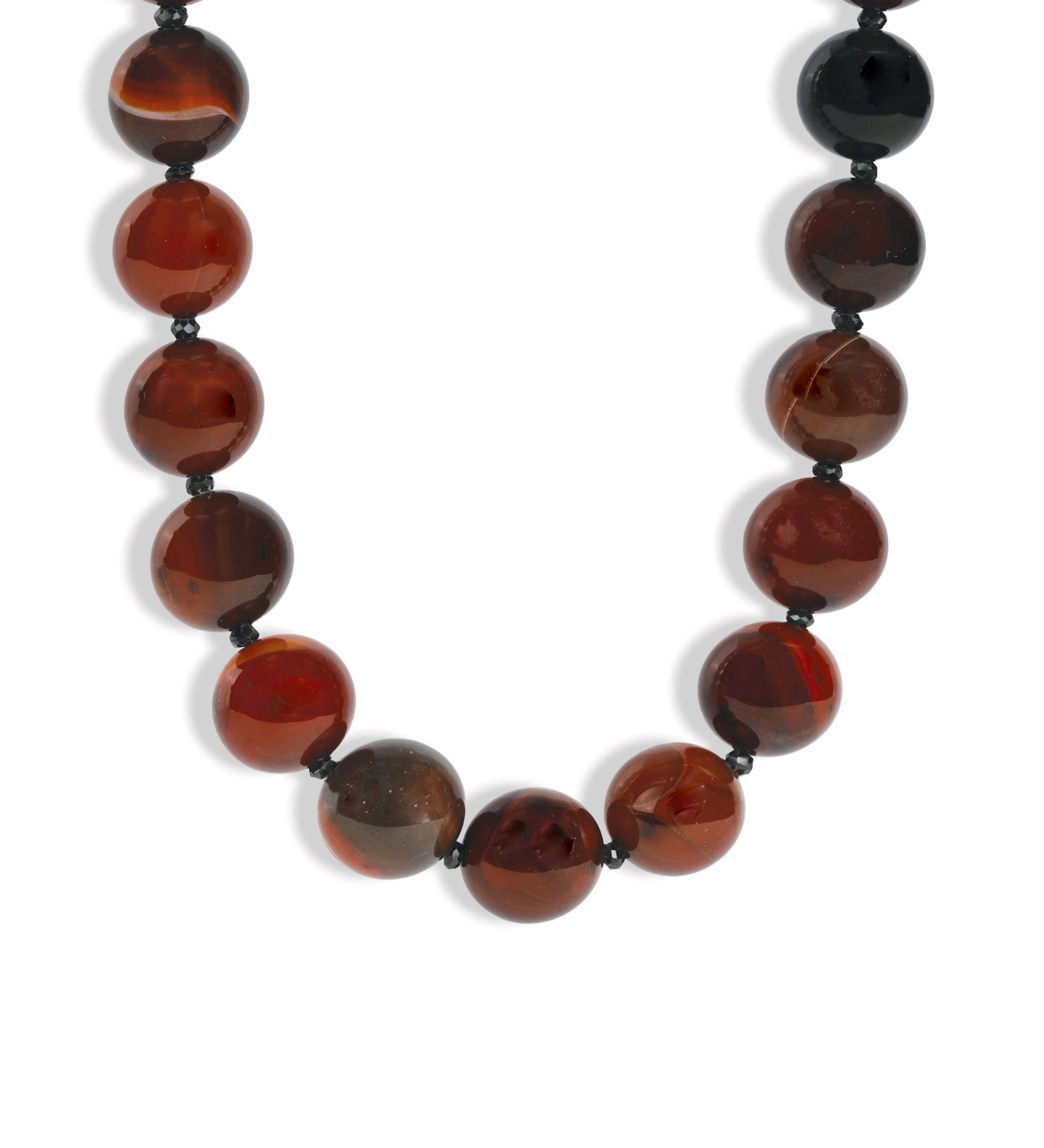 Lunita Luz-Mixed Shape Chunky Stone Necklace | 14mm-Necklaces-Gold, Dream Agate, Black Spinel-Blue Ruby Jewellery-Vancouver Canada