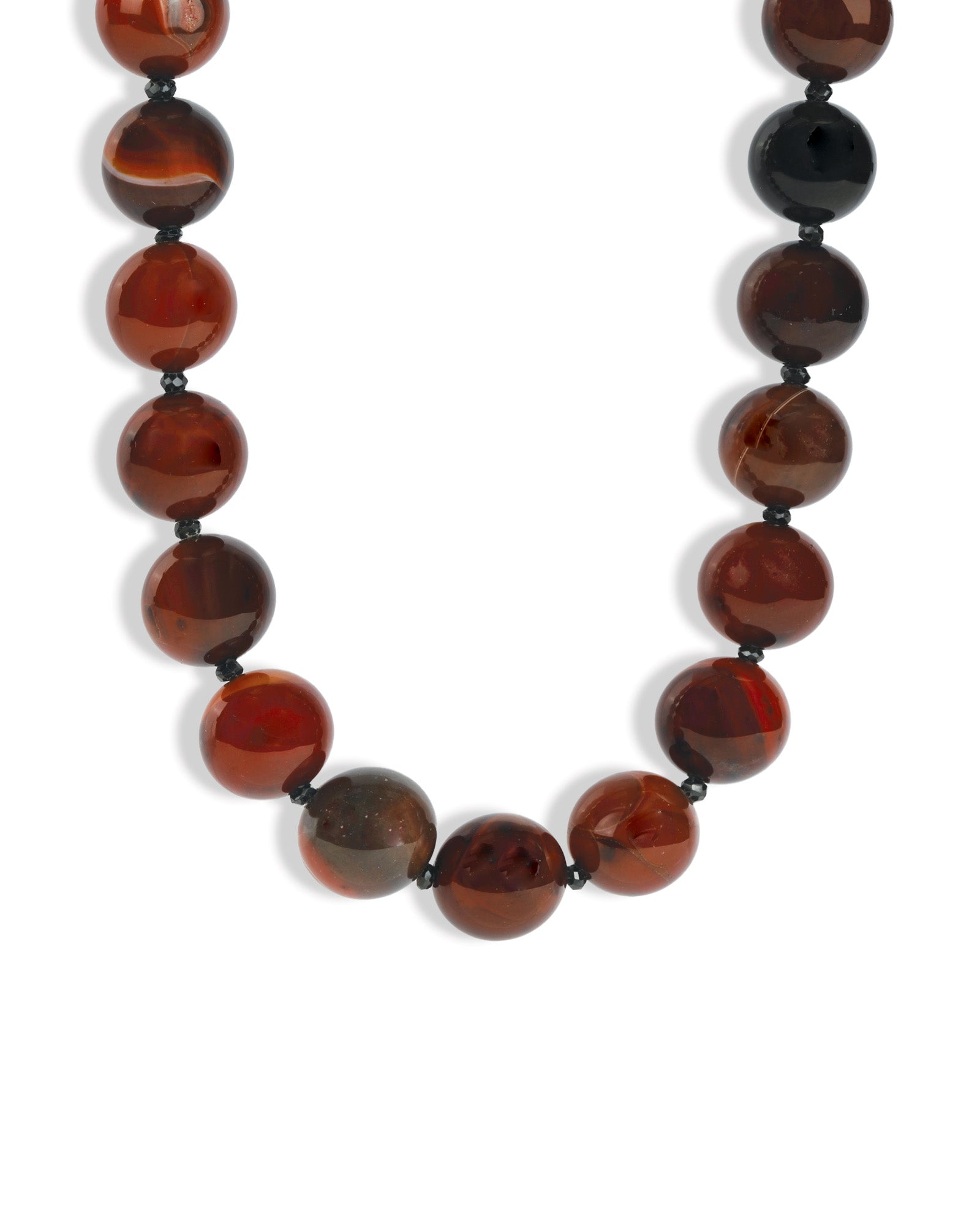 Lunita Luz-Mixed Shape Chunky Stone Necklace | 14mm-Necklaces-Gold, Dream Agate, Black Spinel-Blue Ruby Jewellery-Vancouver Canada