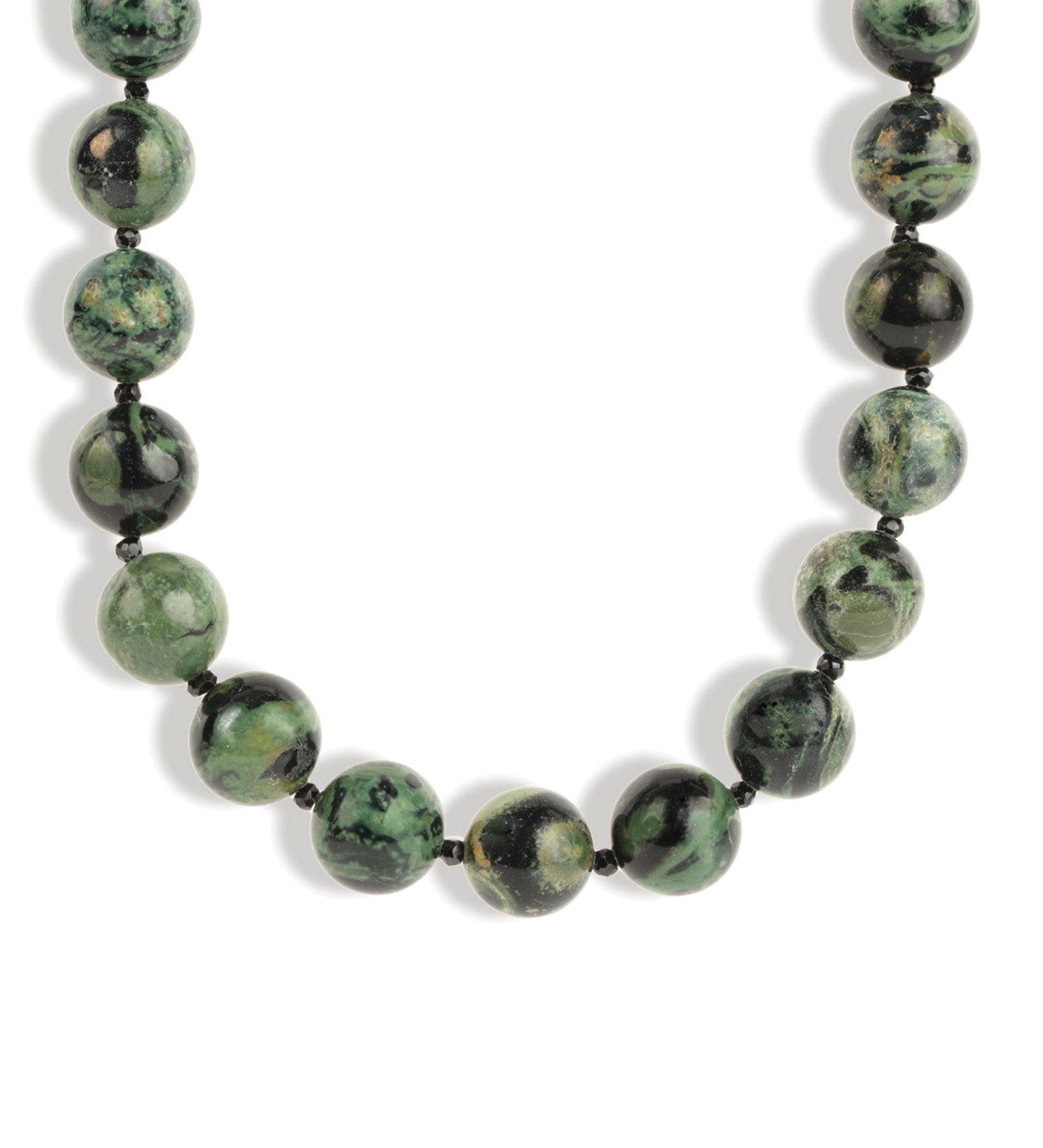 Lunita Luz-Mixed Shape Chunky Stone Necklace | 12mm-Necklaces-Gold, Kambaba Jasper, Black Spinel-Blue Ruby Jewellery-Vancouver Canada