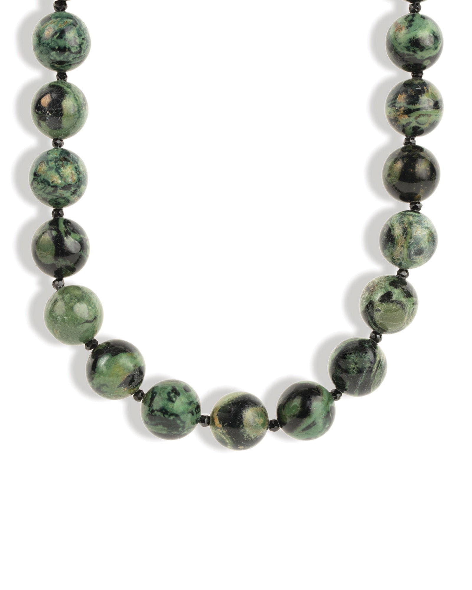 Lunita Luz-Mixed Shape Chunky Stone Necklace | 12mm-Necklaces-Gold, Kambaba Jasper, Black Spinel-Blue Ruby Jewellery-Vancouver Canada