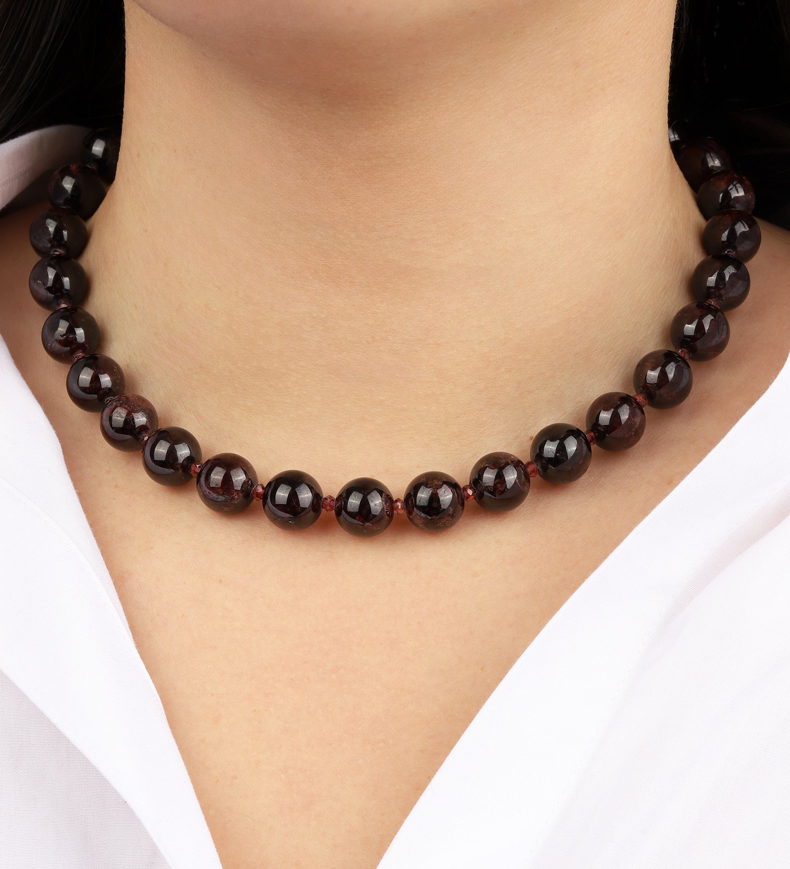 Lunita Luz-Mixed Shape Chunky Stone Necklace | 12mm-Necklaces-Blue Ruby Jewellery-Vancouver Canada