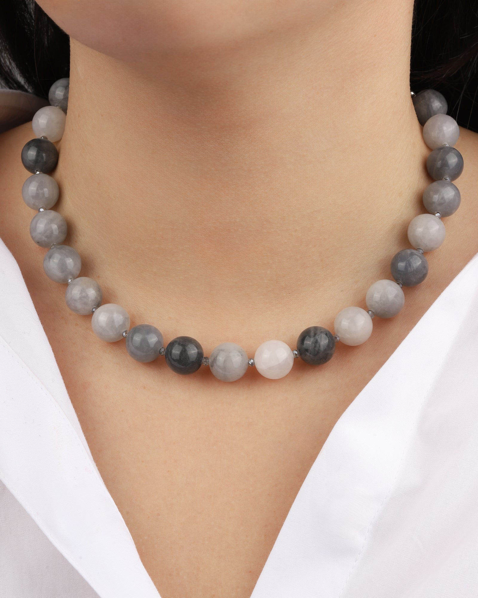 Lunita Luz-Mixed Shape Chunky Stone Necklace | 12mm-Necklaces-Blue Ruby Jewellery-Vancouver Canada