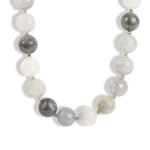 Lunita Luz-Mixed Shape Chunky Stone Necklace | 12mm-Necklaces-Silver, Cloudy Quartz, Labradorite-Blue Ruby Jewellery-Vancouver Canada