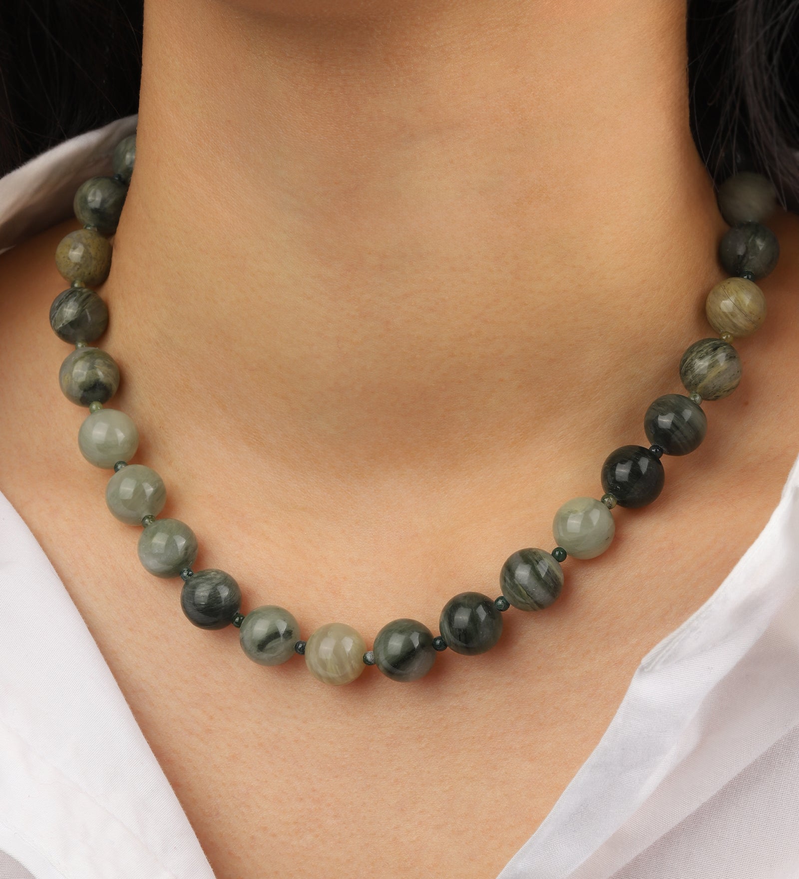 Lunita Luz-Mixed Shape Chunky Stone Necklace | 12mm-Necklaces-Blue Ruby Jewellery-Vancouver Canada