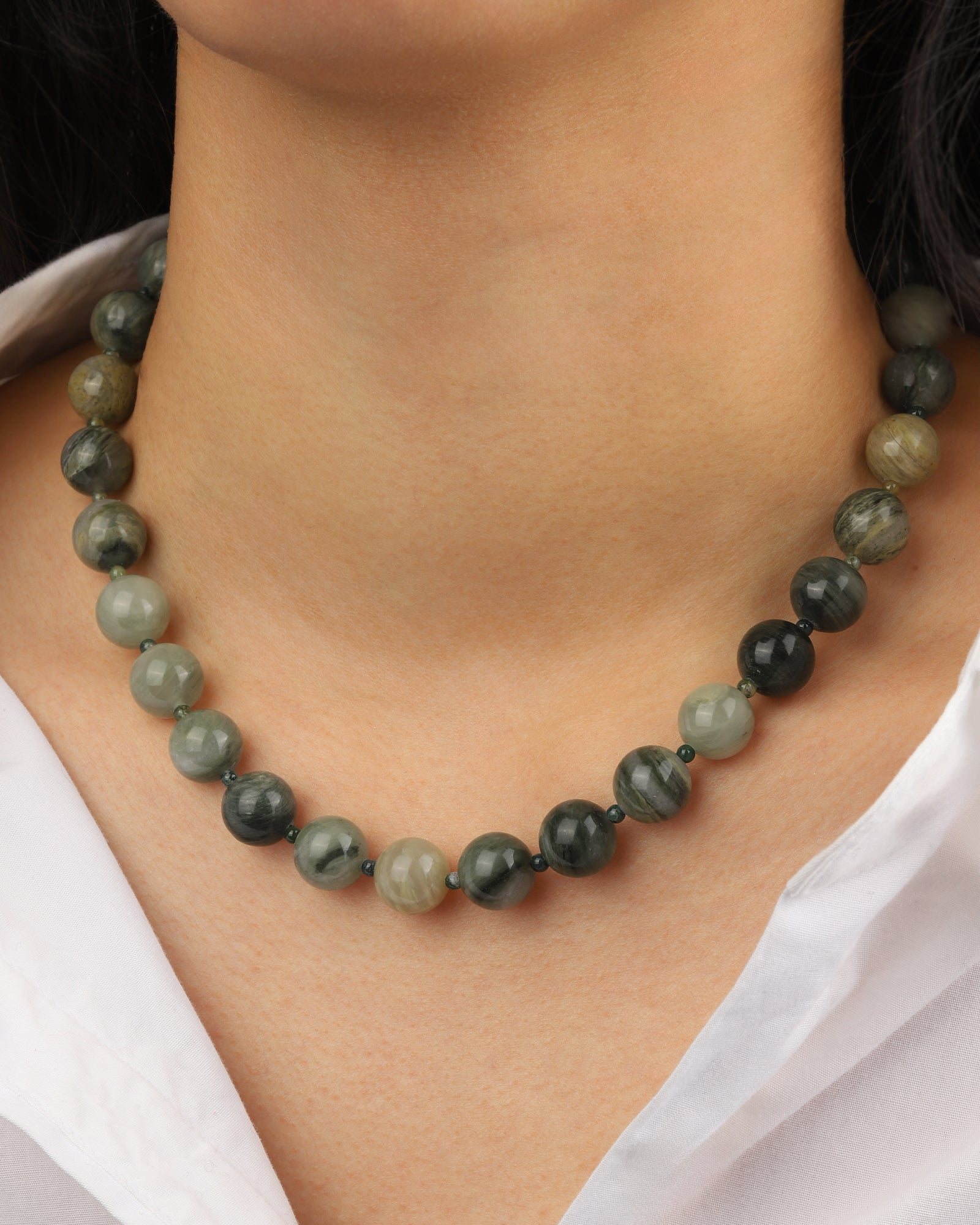 Lunita Luz-Mixed Shape Chunky Stone Necklace | 12mm-Necklaces-Blue Ruby Jewellery-Vancouver Canada