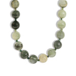 Lunita Luz-Mixed Shape Chunky Stone Necklace | 12mm-Necklaces-Silver, Rutilated Light Moss Agate, Moss Agate-Blue Ruby Jewellery-Vancouver Canada