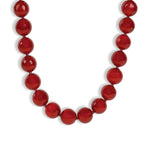 Lunita Luz-Mixed Shape Chunky Stone Necklace | 12mm-Necklaces-Gold, Dark Carnelian, Ruby-Blue Ruby Jewellery-Vancouver Canada