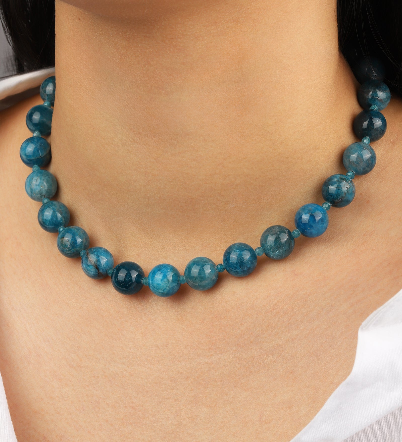 Lunita Luz-Mixed Shape Chunky Stone Necklace | 12mm-Necklaces-Blue Ruby Jewellery-Vancouver Canada