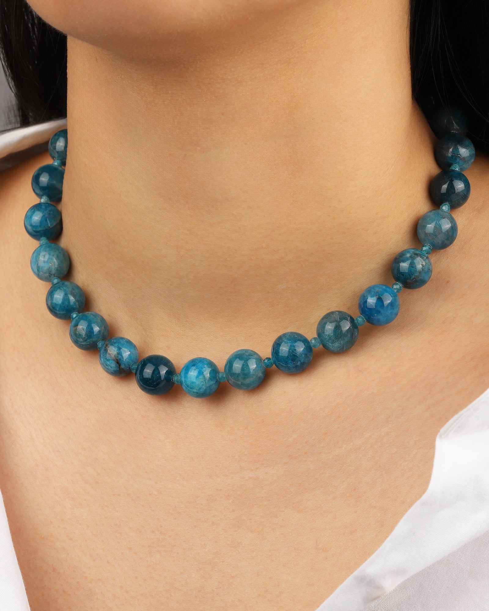 Lunita Luz-Mixed Shape Chunky Stone Necklace | 12mm-Necklaces-Blue Ruby Jewellery-Vancouver Canada