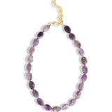 Lunita Luz-Petite Oval Beaded Necklace-Necklaces-Blue Ruby Jewellery-Vancouver Canada
