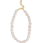 Lunita Luz-Petite Oval Beaded Necklace-Necklaces-Blue Ruby Jewellery-Vancouver Canada
