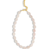 Lunita Luz-Petite Oval Beaded Necklace-Necklaces-Blue Ruby Jewellery-Vancouver Canada