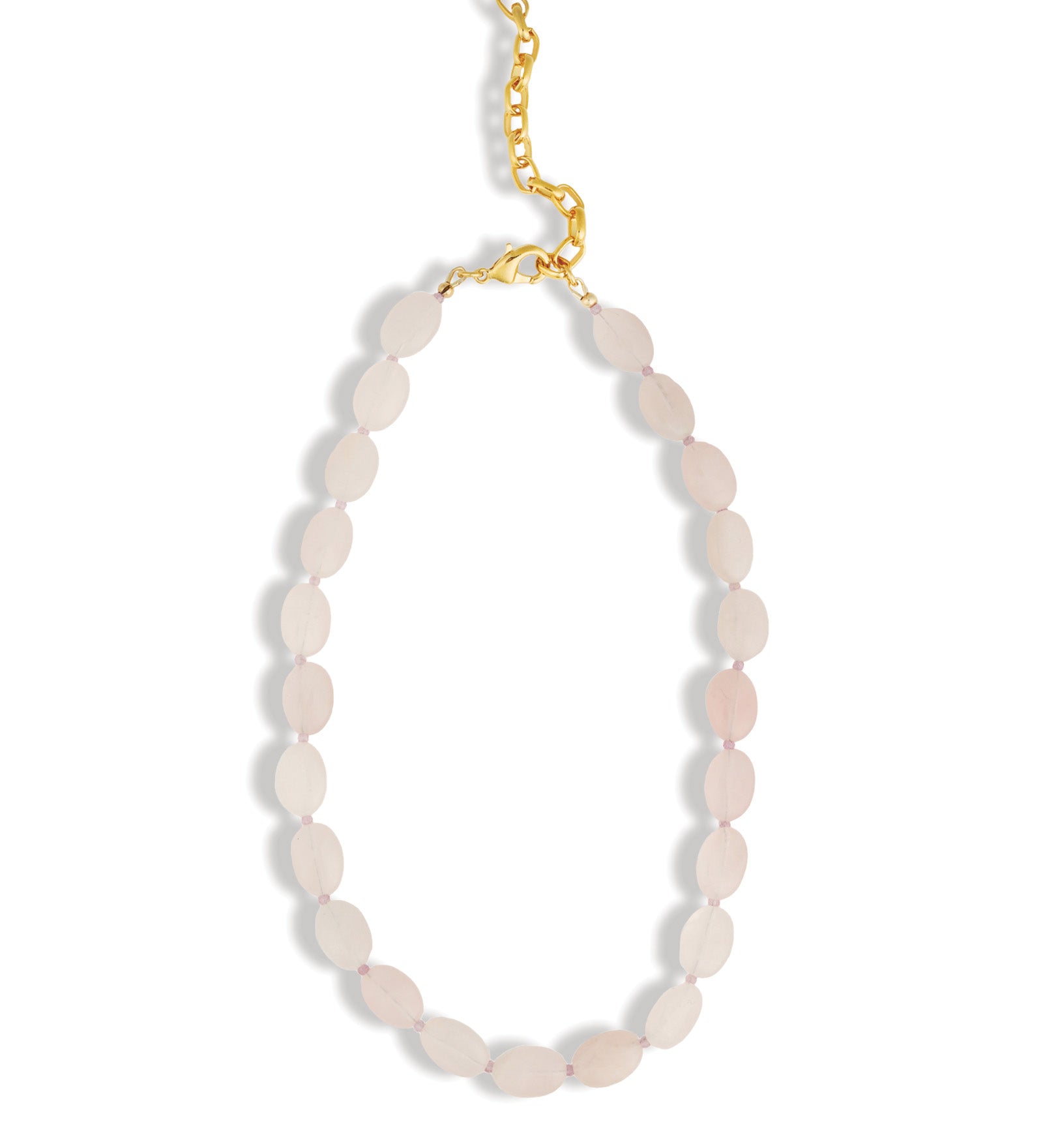 Lunita Luz-Petite Oval Beaded Necklace-Necklaces-Blue Ruby Jewellery-Vancouver Canada