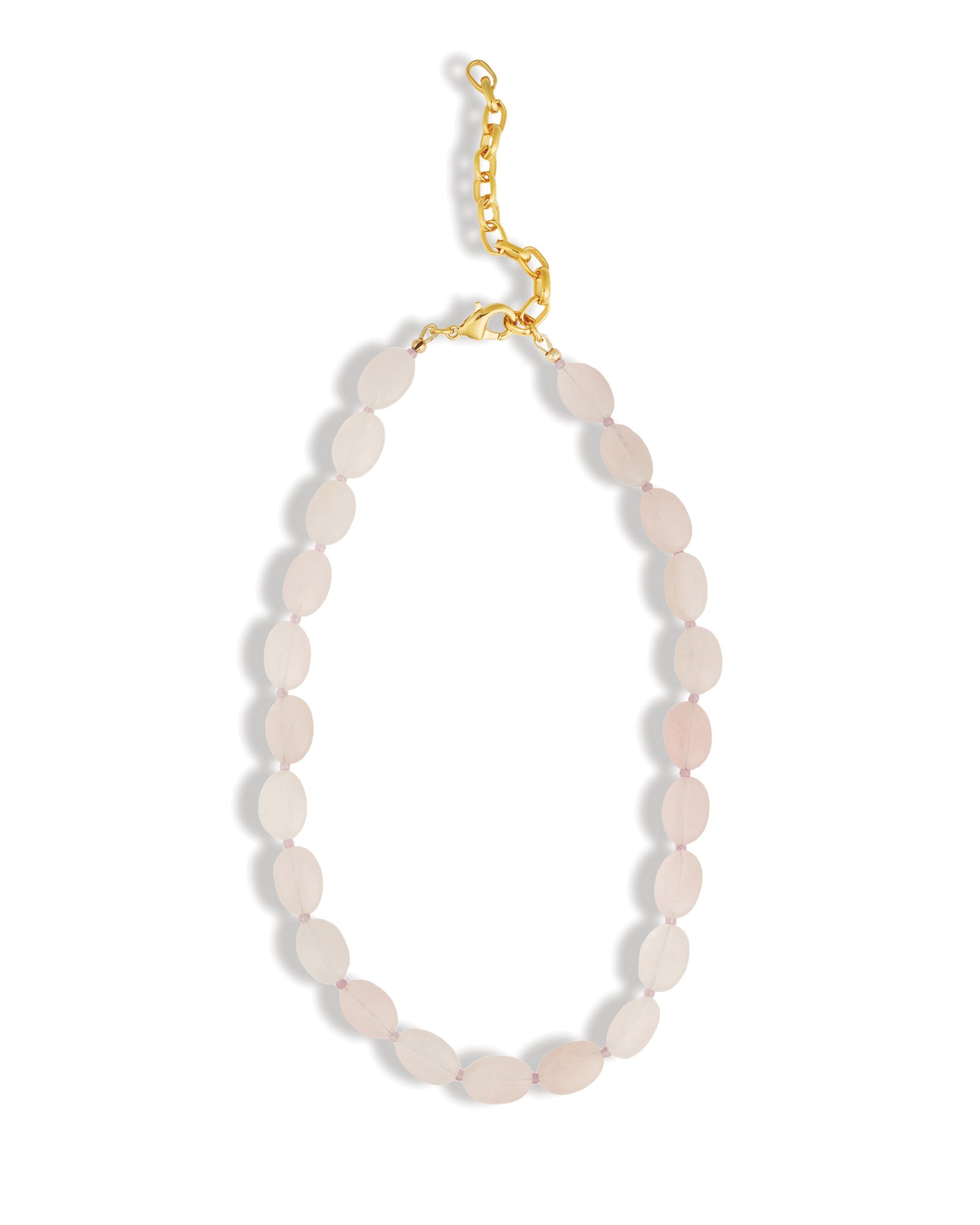Lunita Luz-Petite Oval Beaded Necklace-Necklaces-Blue Ruby Jewellery-Vancouver Canada