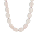 Lunita Luz-Petite Oval Beaded Necklace-Necklaces-Gold, Rose Quartz, Pink Sapphire-Blue Ruby Jewellery-Vancouver Canada