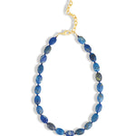 Lunita Luz-Petite Oval Beaded Necklace-Necklaces-Blue Ruby Jewellery-Vancouver Canada