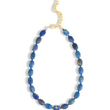 Lunita Luz-Petite Oval Beaded Necklace-Necklaces-Blue Ruby Jewellery-Vancouver Canada