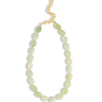 Lunita Luz-Petite Oval Beaded Necklace-Necklaces-Blue Ruby Jewellery-Vancouver Canada