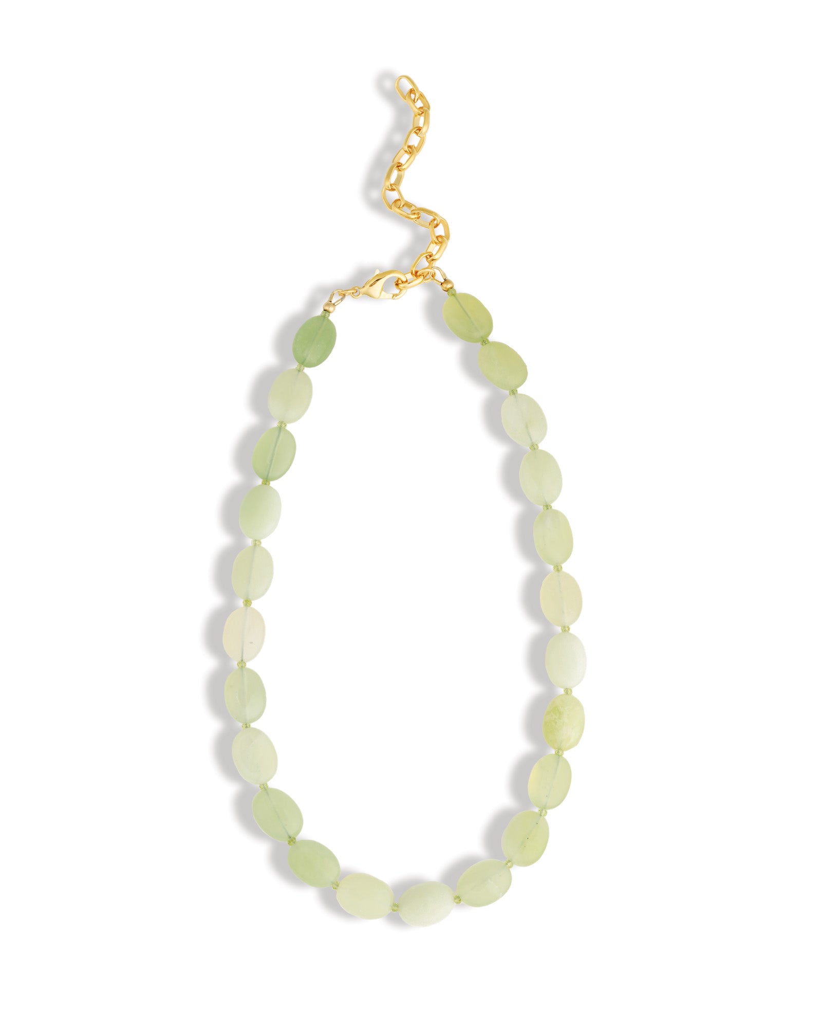 Lunita Luz-Petite Oval Beaded Necklace-Necklaces-Blue Ruby Jewellery-Vancouver Canada