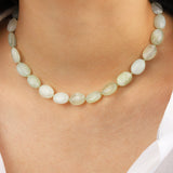 Lunita Luz-Petite Oval Beaded Necklace-Necklaces-Blue Ruby Jewellery-Vancouver Canada