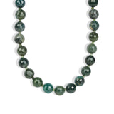 Lunita Luz-Faceted Mixed Shape Long Beaded Necklace | 10mm-Necklaces-Gold, Moss Agate-Blue Ruby Jewellery-Vancouver Canada