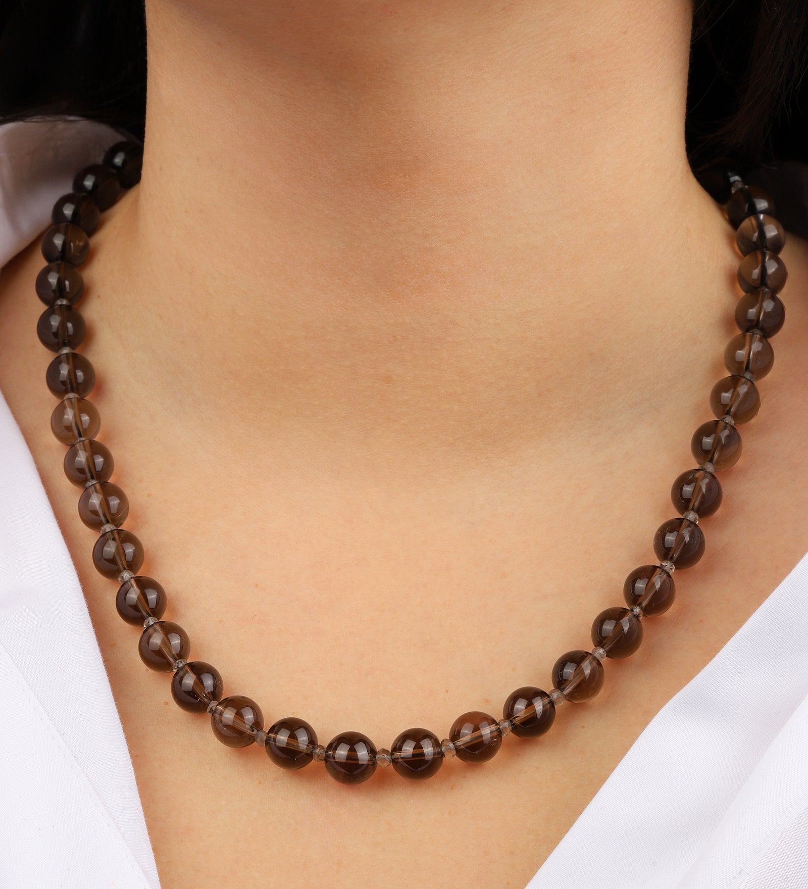 Lunita Luz-Mixed Shape Long Beaded Necklace | 10mm-Necklaces-Blue Ruby Jewellery-Vancouver Canada