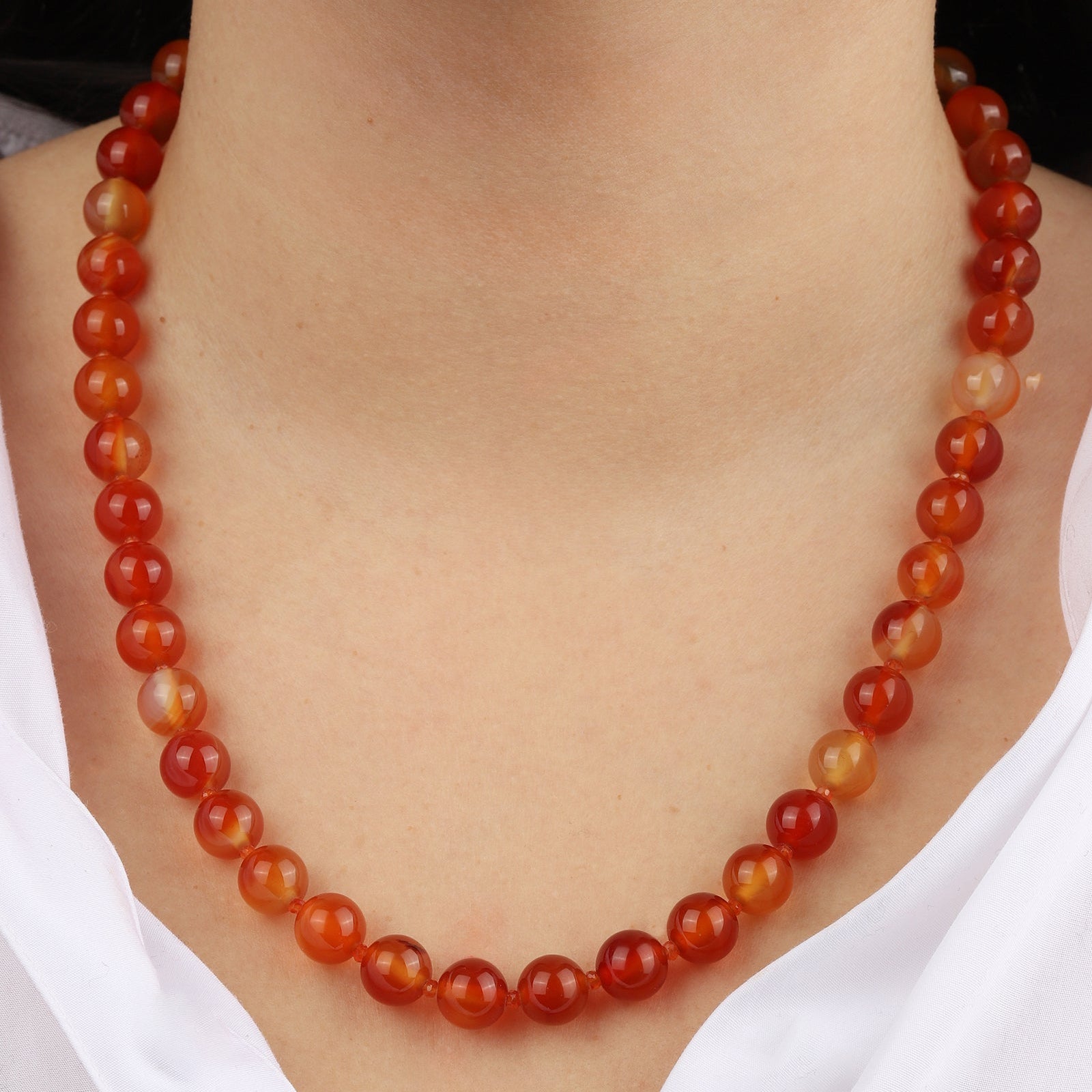Lunita Luz-Mixed Shape Long Beaded Necklace | 10mm-Necklaces-Blue Ruby Jewellery-Vancouver Canada