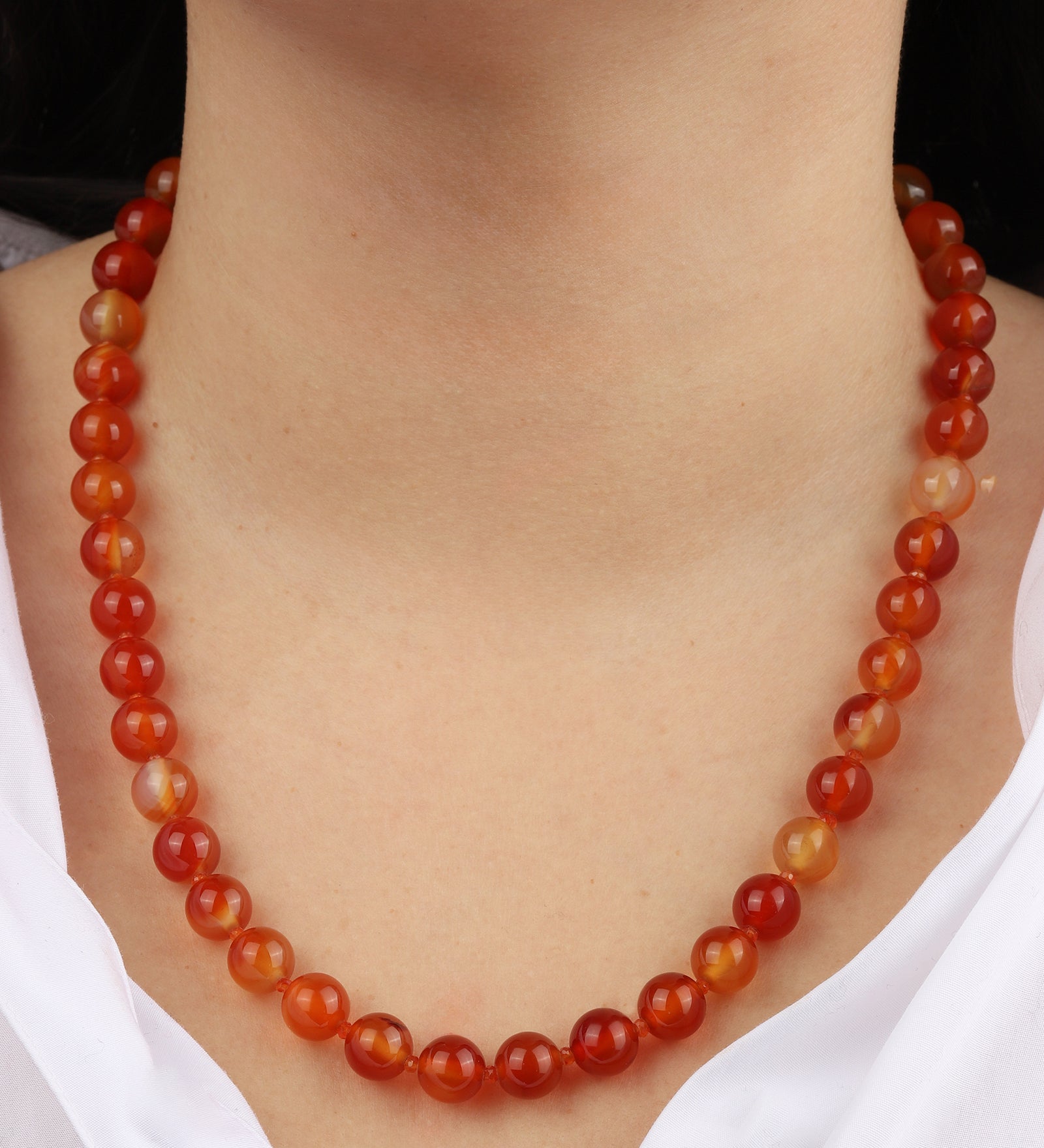 Lunita Luz-Mixed Shape Long Beaded Necklace | 10mm-Necklaces-Blue Ruby Jewellery-Vancouver Canada