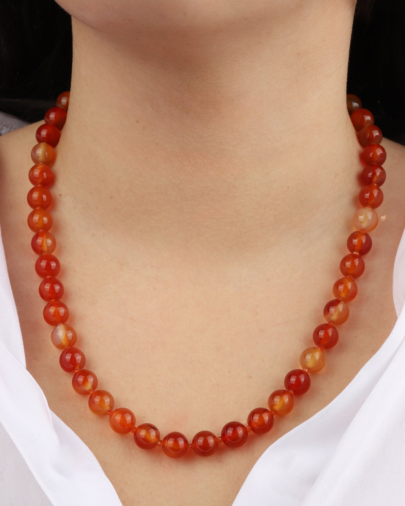 Lunita Luz-Mixed Shape Long Beaded Necklace | 10mm-Necklaces-Blue Ruby Jewellery-Vancouver Canada