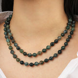 Lunita Luz-Faceted Mixed Shape Extra Long Beaded Necklace | 8mm-Necklaces-Blue Ruby Jewellery-Vancouver Canada