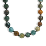 Lunita Luz-Mixed Shape Beaded Necklace | 10mm-Necklaces-Silver, Indian Agate, Black Spinel-Blue Ruby Jewellery-Vancouver Canada