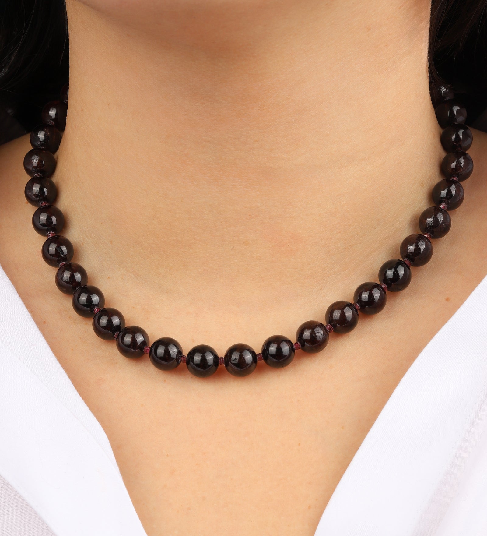 Lunita Luz-Mixed Shape Beaded Necklace | 10mm-Necklaces-Blue Ruby Jewellery-Vancouver Canada