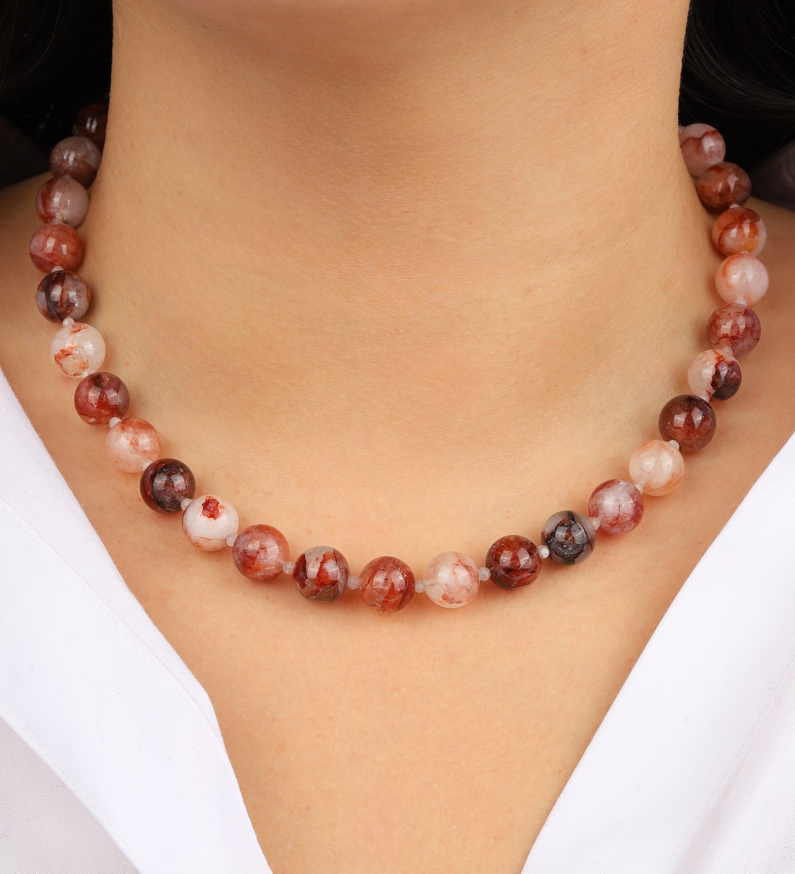 Lunita Luz-Mixed Shape Beaded Necklace | 10mm-Necklaces-Blue Ruby Jewellery-Vancouver Canada