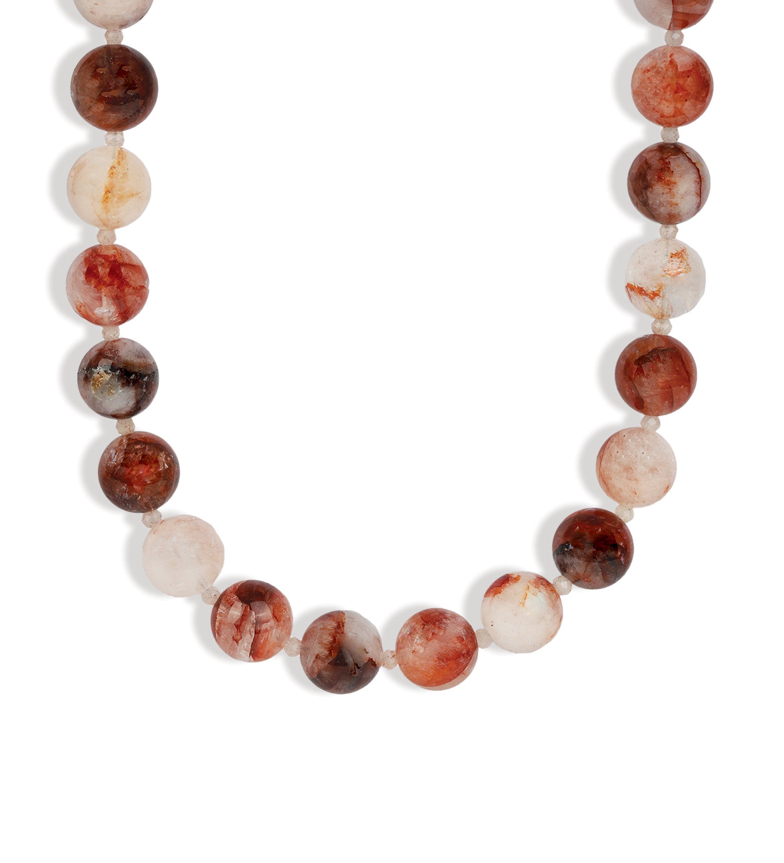 Lunita Luz-Mixed Shape Beaded Necklace | 10mm-Necklaces-Gold, Tangerine Quartz, Moonstone-Blue Ruby Jewellery-Vancouver Canada