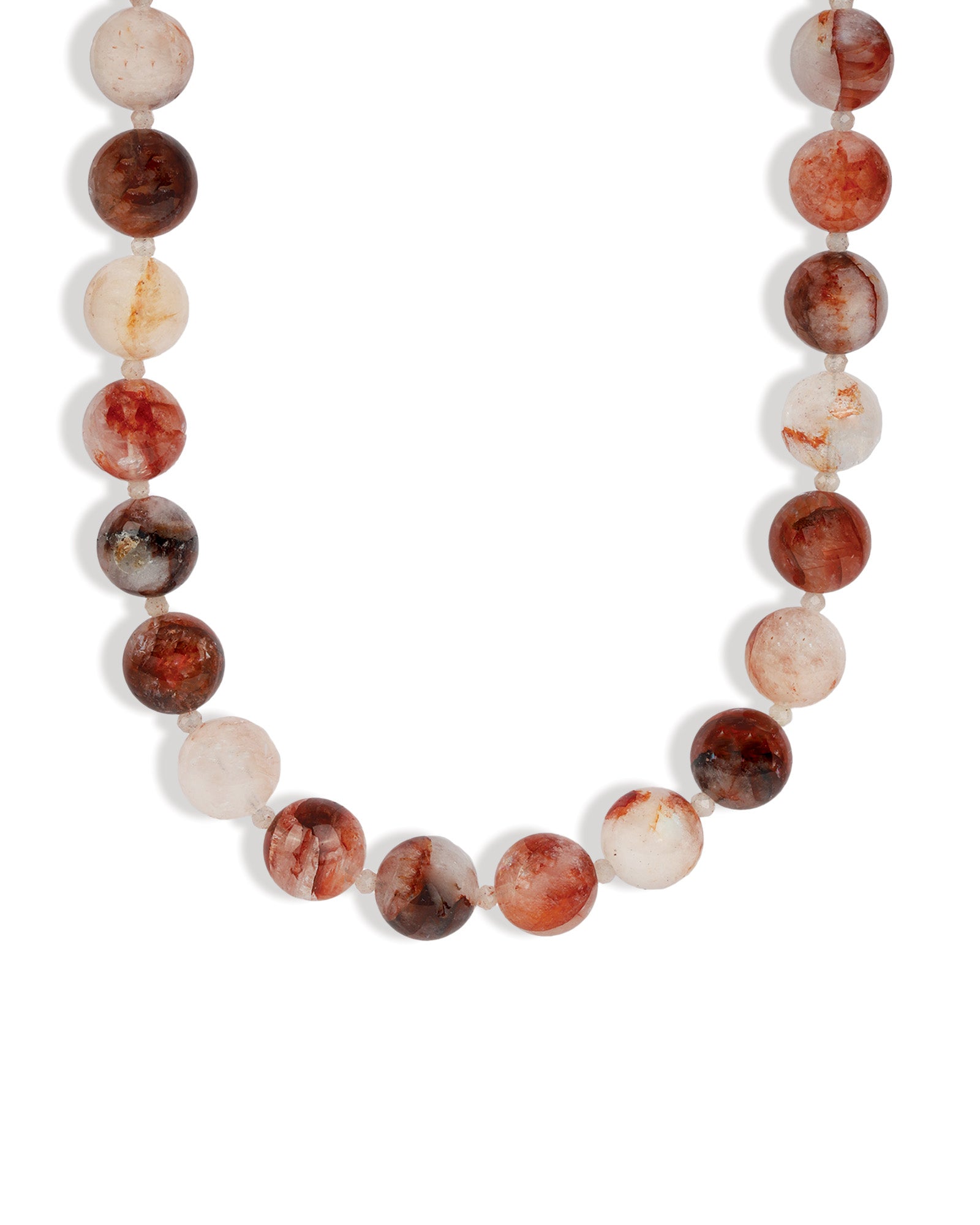 Lunita Luz-Mixed Shape Beaded Necklace | 10mm-Necklaces-Gold, Tangerine Quartz, Moonstone-Blue Ruby Jewellery-Vancouver Canada