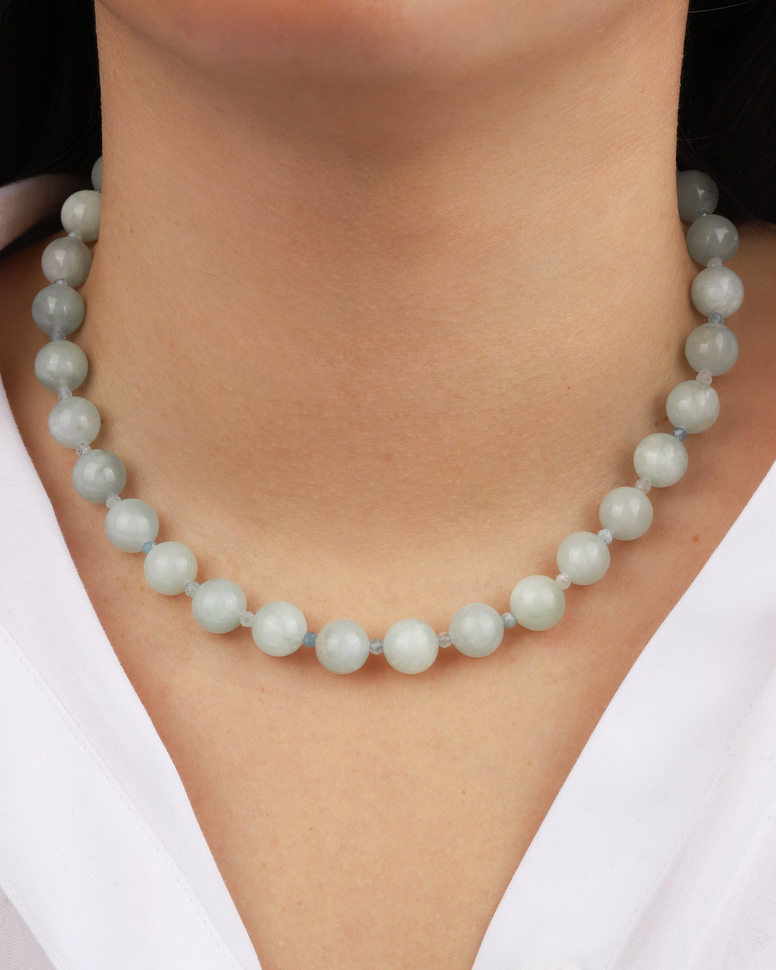 Lunita Luz-Mixed Shape Beaded Necklace | 10mm-Necklaces-Blue Ruby Jewellery-Vancouver Canada